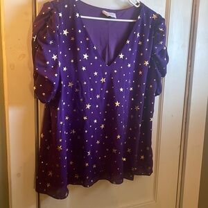 Purple with gold star top